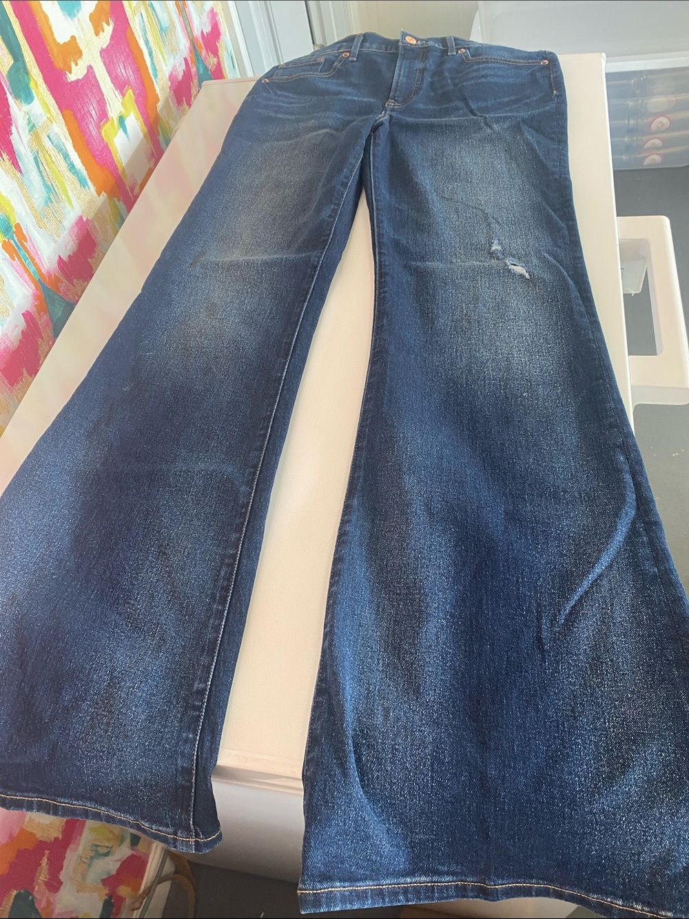 Express Dark Blue Flare Jeans